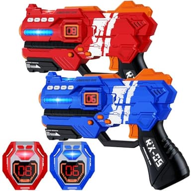 Laser Tag Guns Set of 2 Laser Tag with Digital LED Score Display Vests for Teens,Family and Adults Fun,Birthday Gift Toys for Kids Ages 6 7 8 9 10 11 12+Year Old Boy & Girls